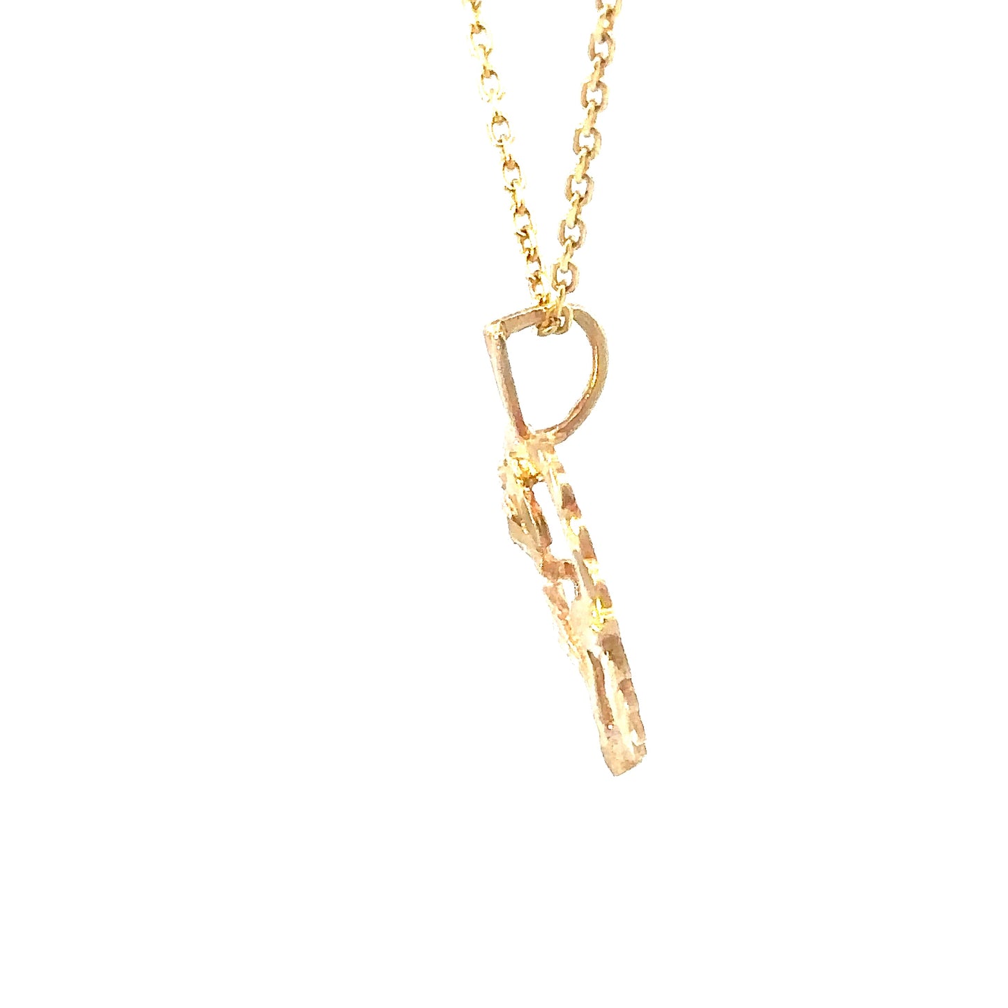 14kt yellow gold heart with rose vintage gold