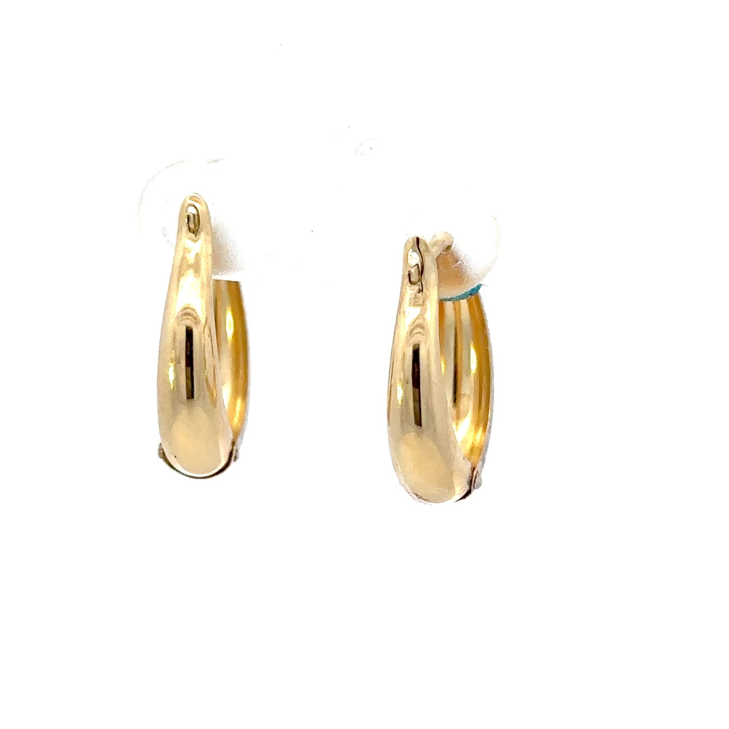 14kt solid yellow gold two tone earrings