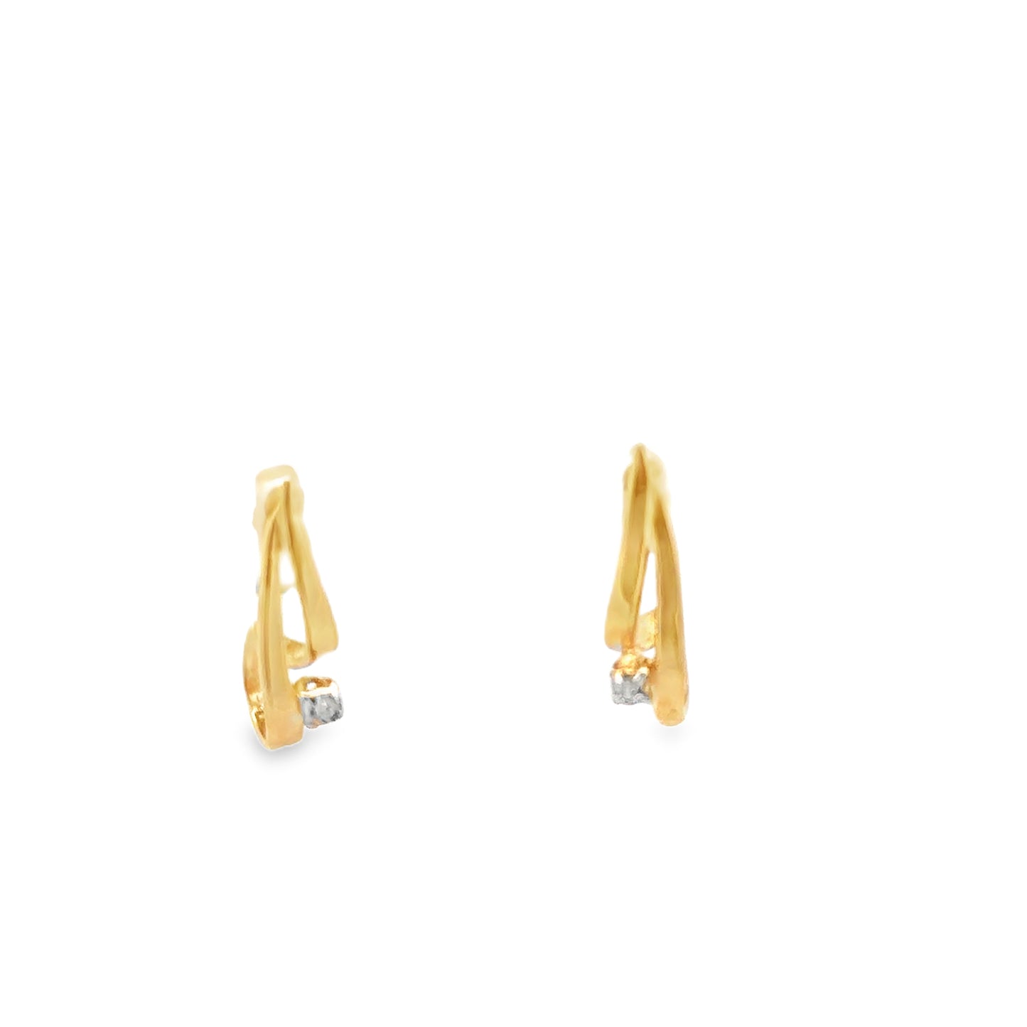 14kt yellow solid gold earrings
