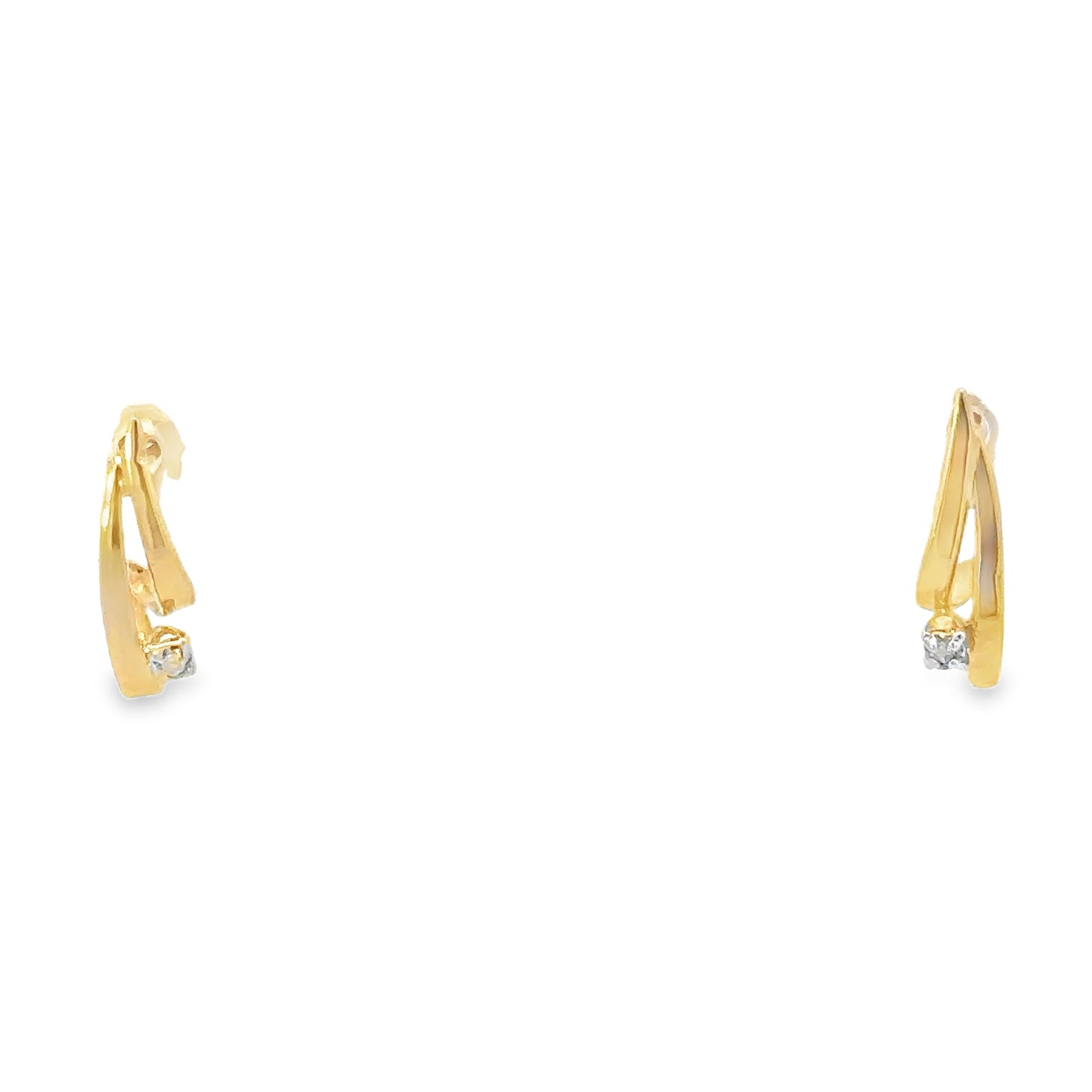 14kt yellow solid gold earrings