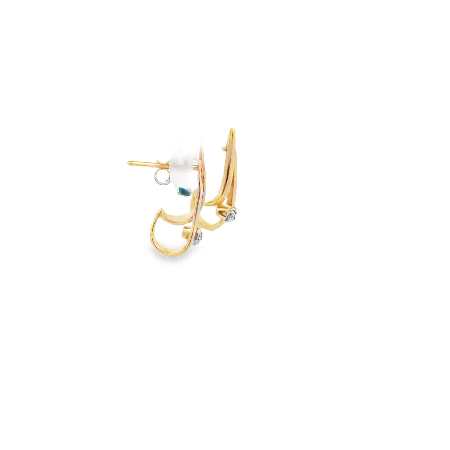 14kt yellow solid gold earrings