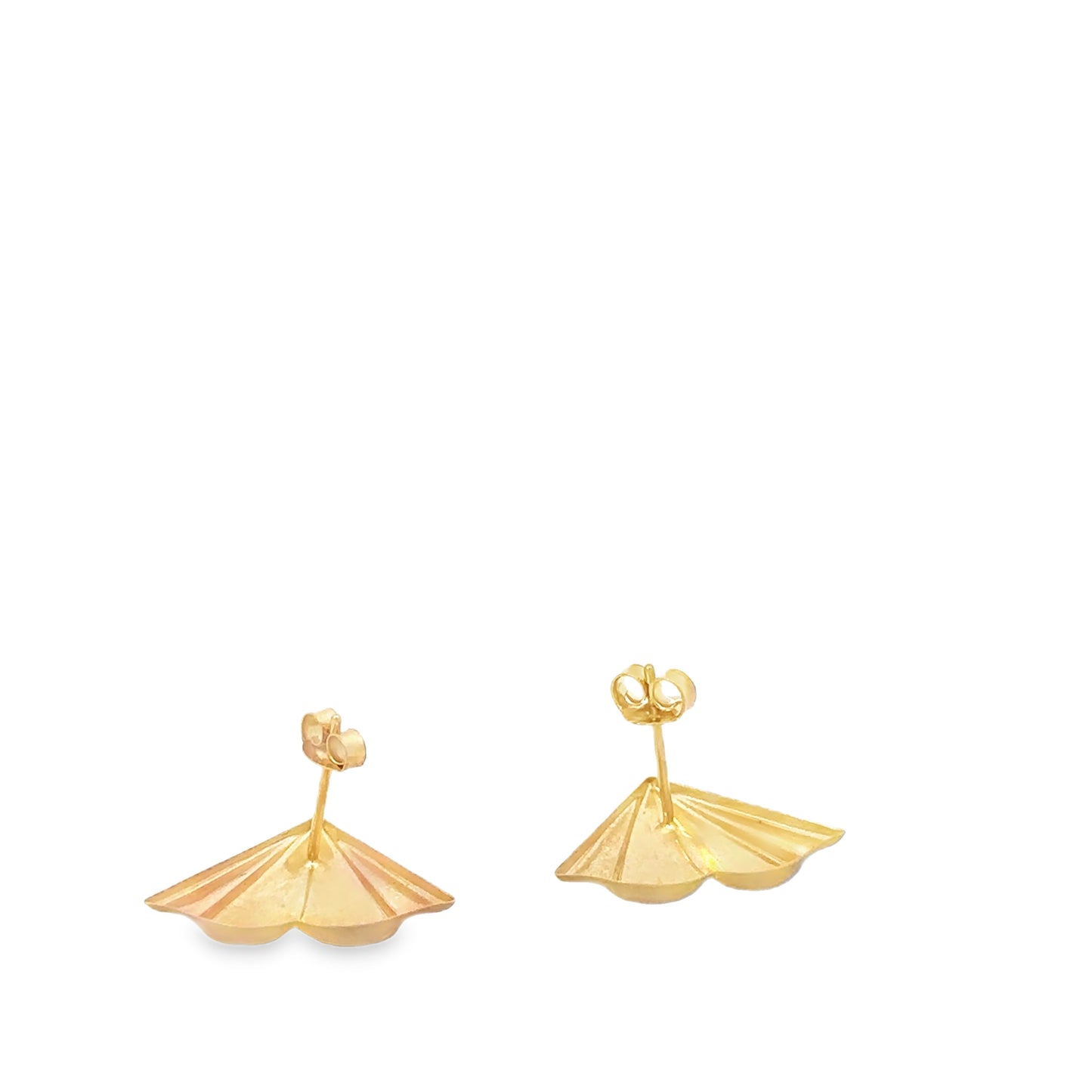 14kt yellow solid gold vintage earrings