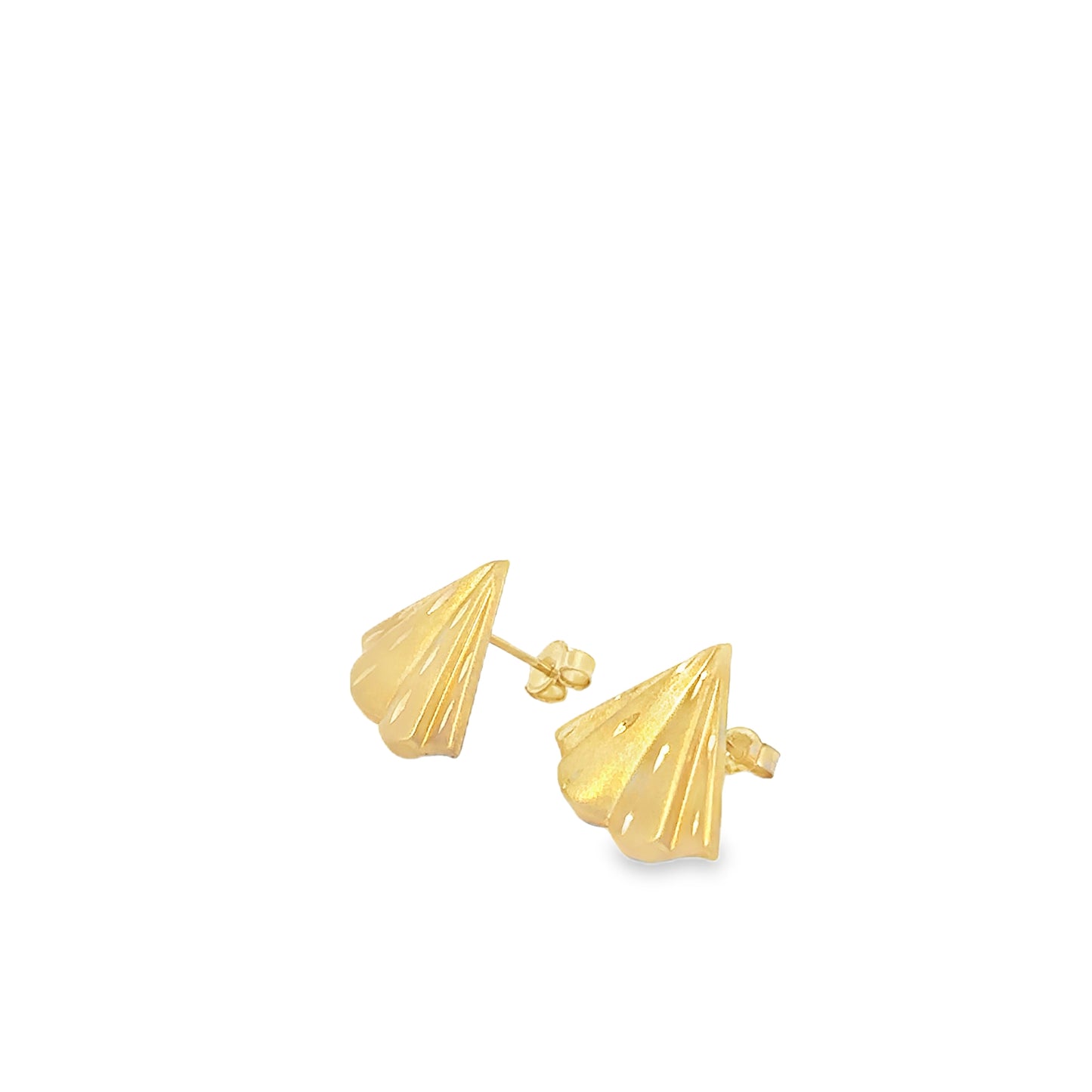 14kt yellow solid gold vintage earrings