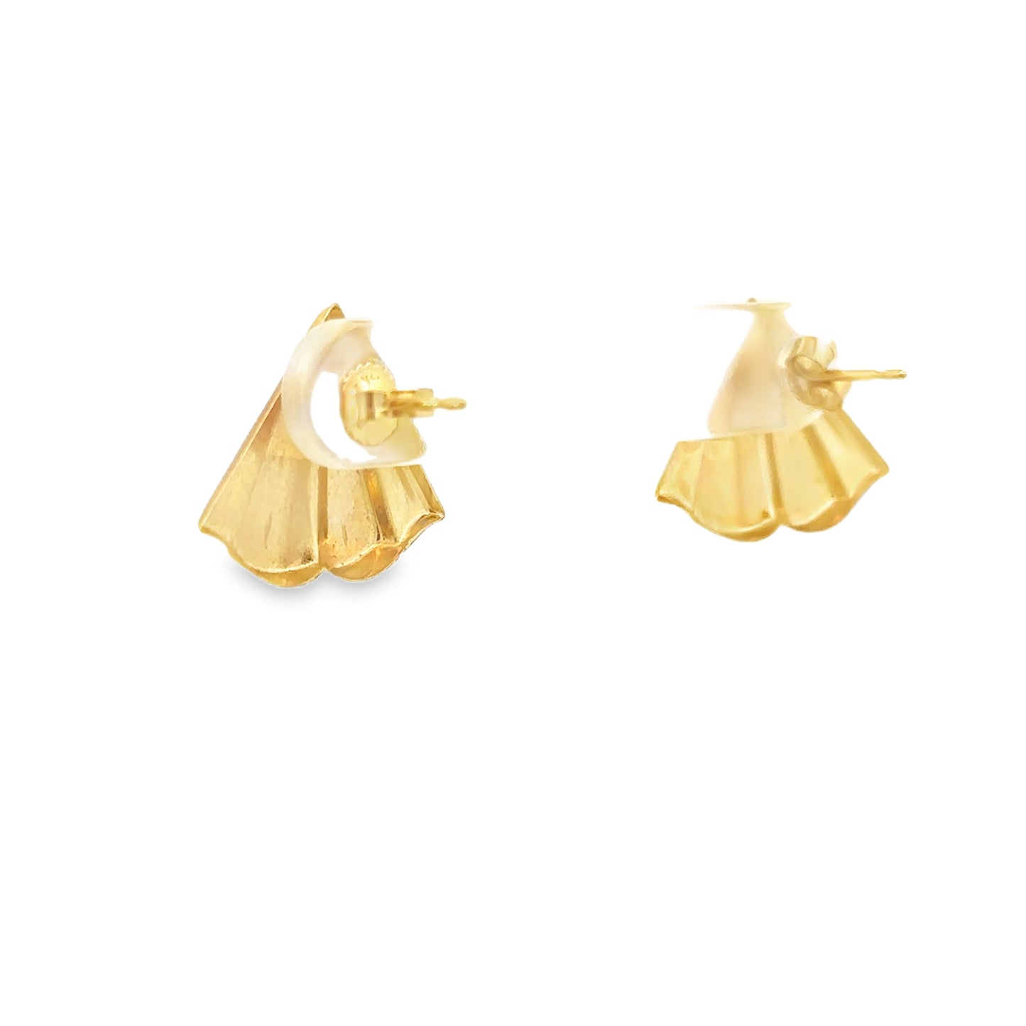 14kt yellow solid gold vintage earrings