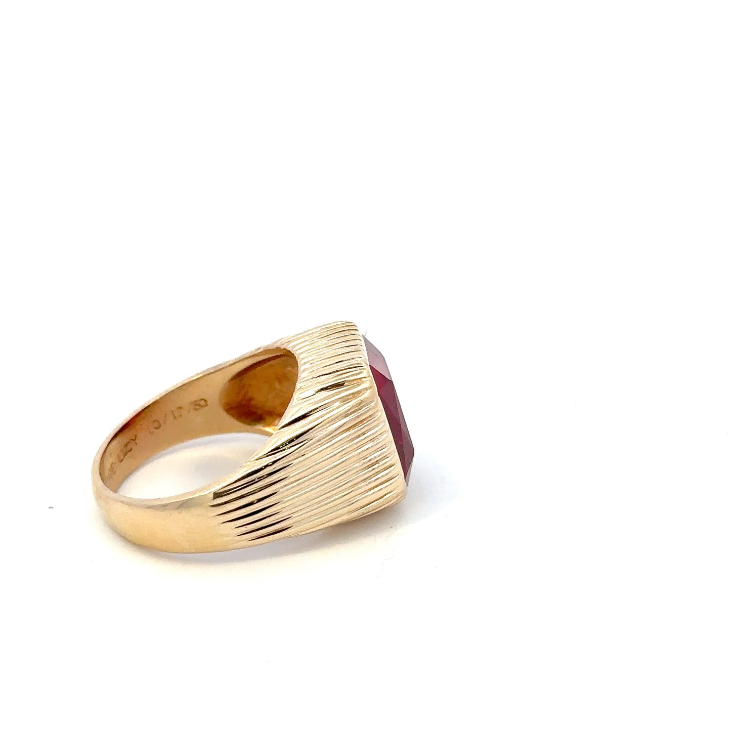 14kt solid yellow gold man vintage ring