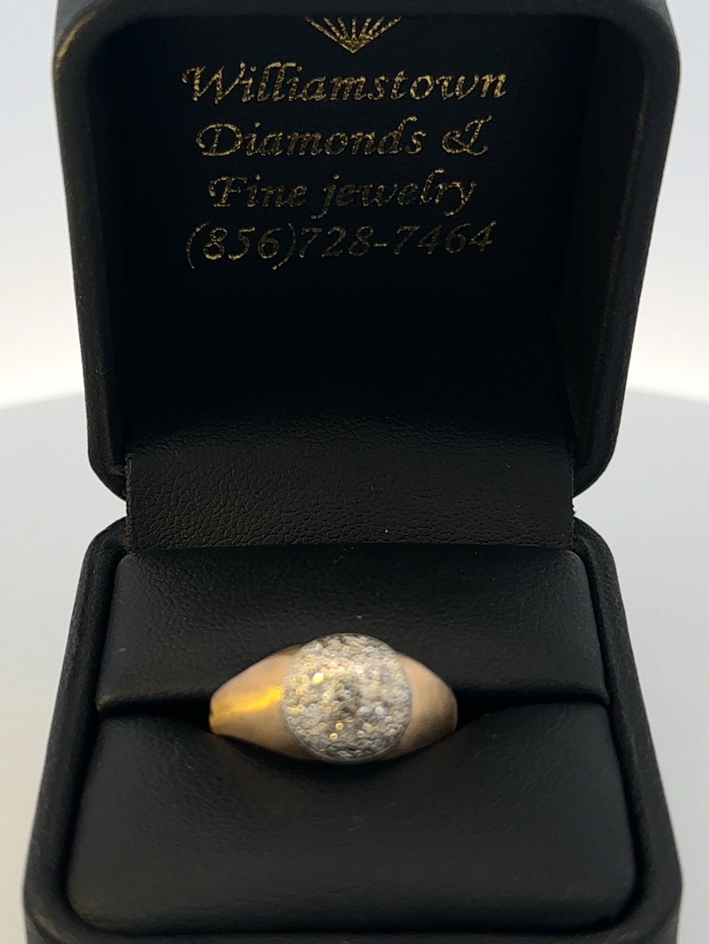14kt yellow gold diamond vintage ring