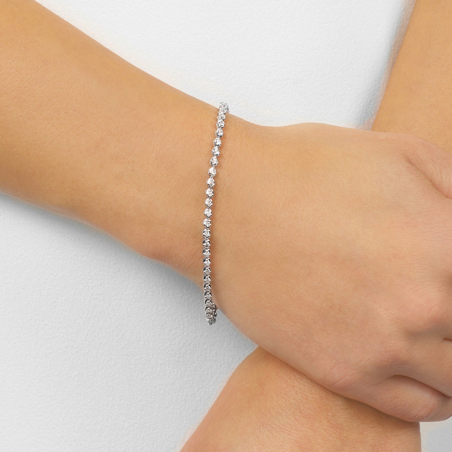 Diamond Tennis Bracelet in 14k White Gold (1 ctw)