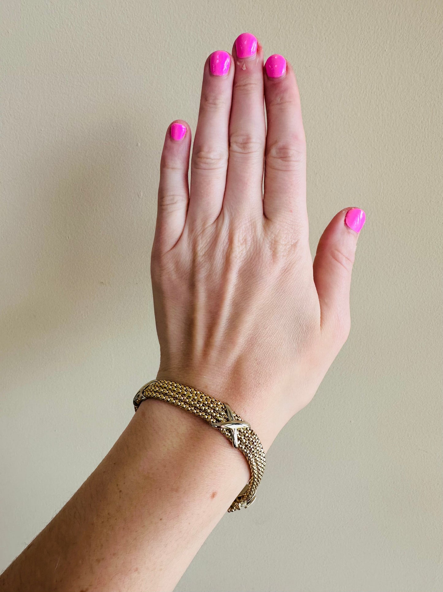 18kt yellow solid gold bracelet vintage