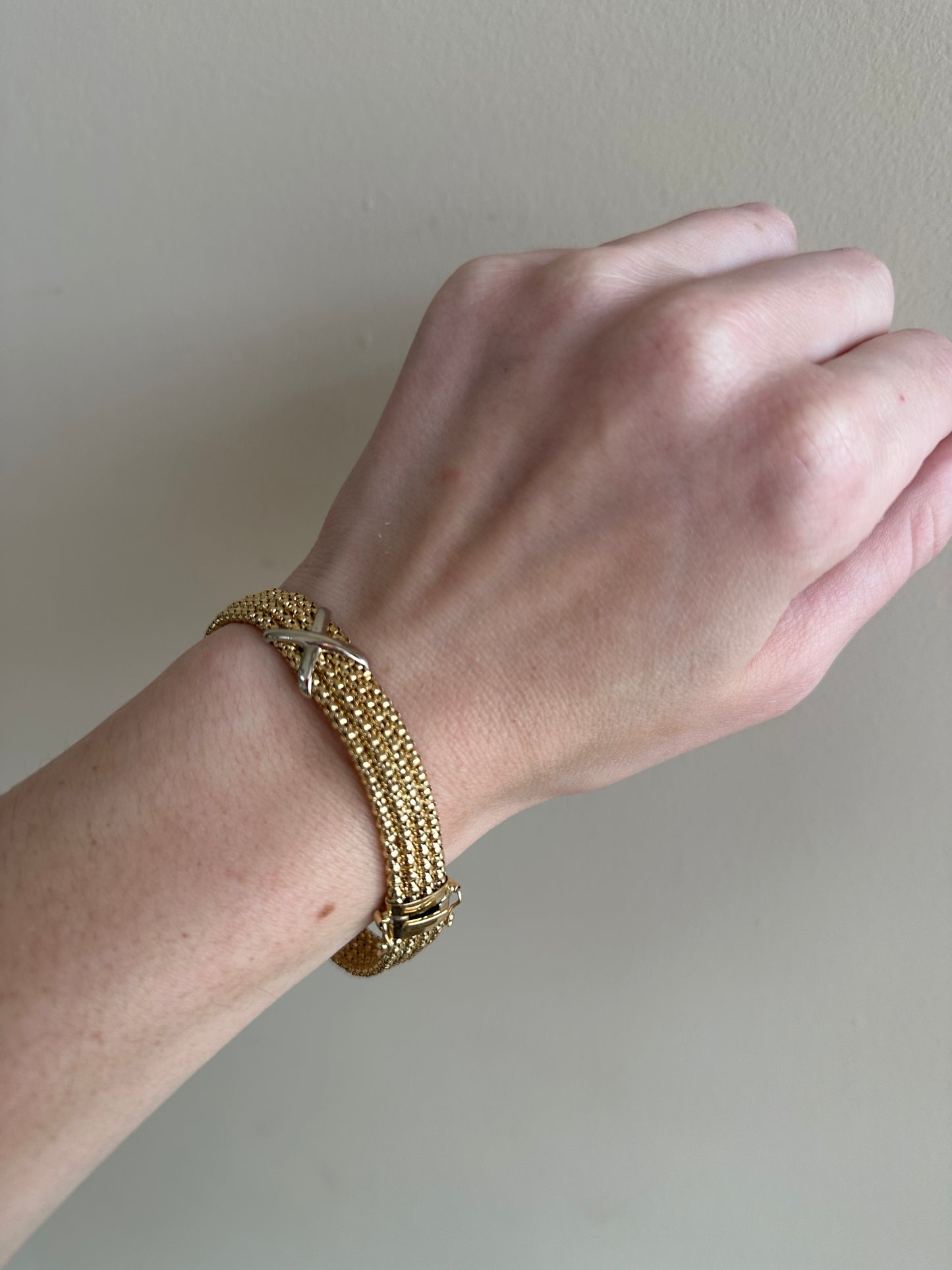 18kt yellow solid gold bracelet vintage