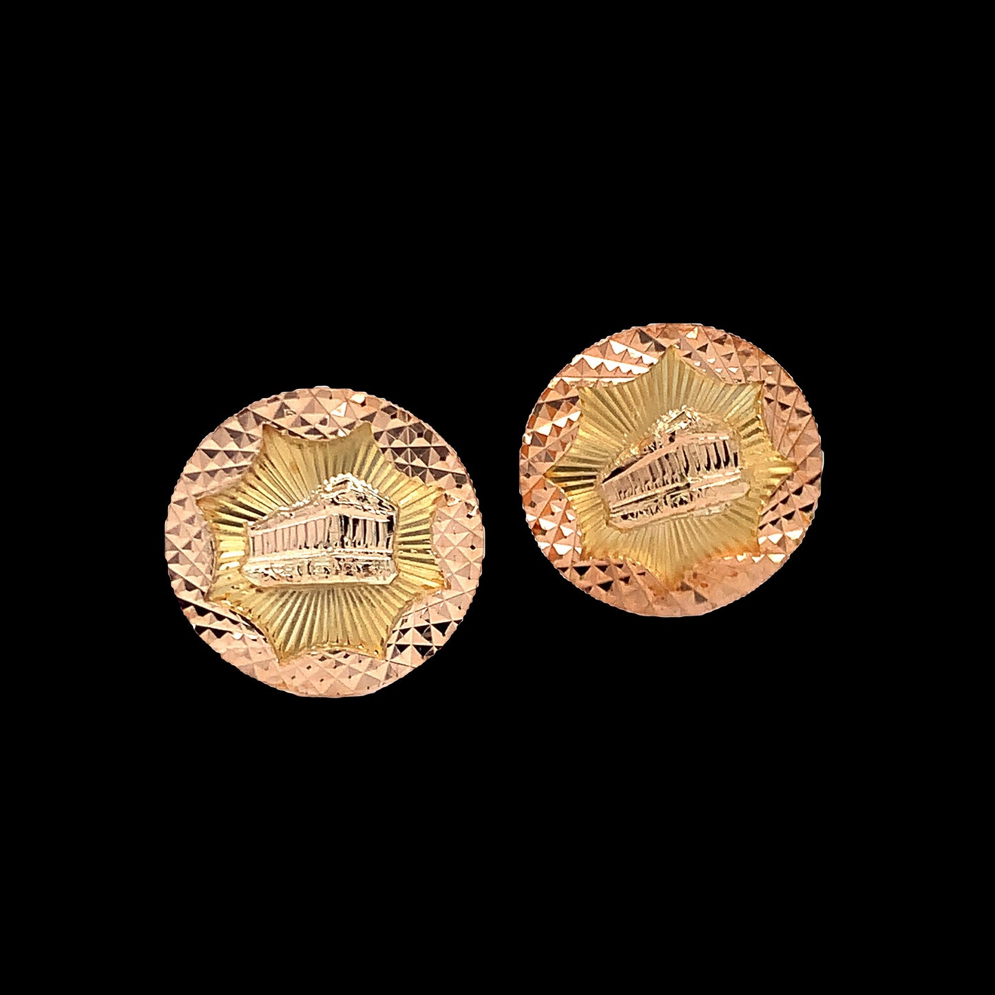 14KT Solid Yellow Gold Cuff Links