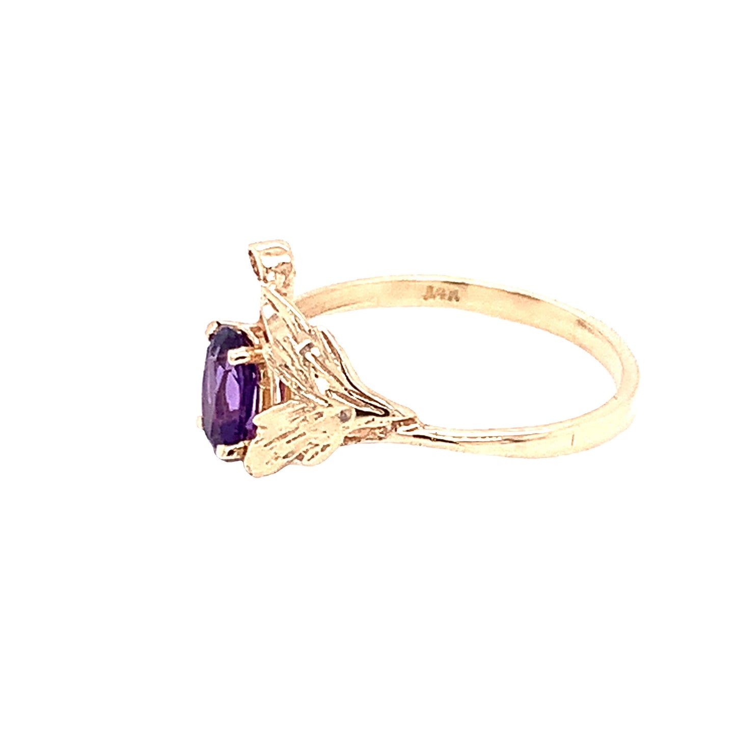 10KT Synthetic Purple Birthstone Ring