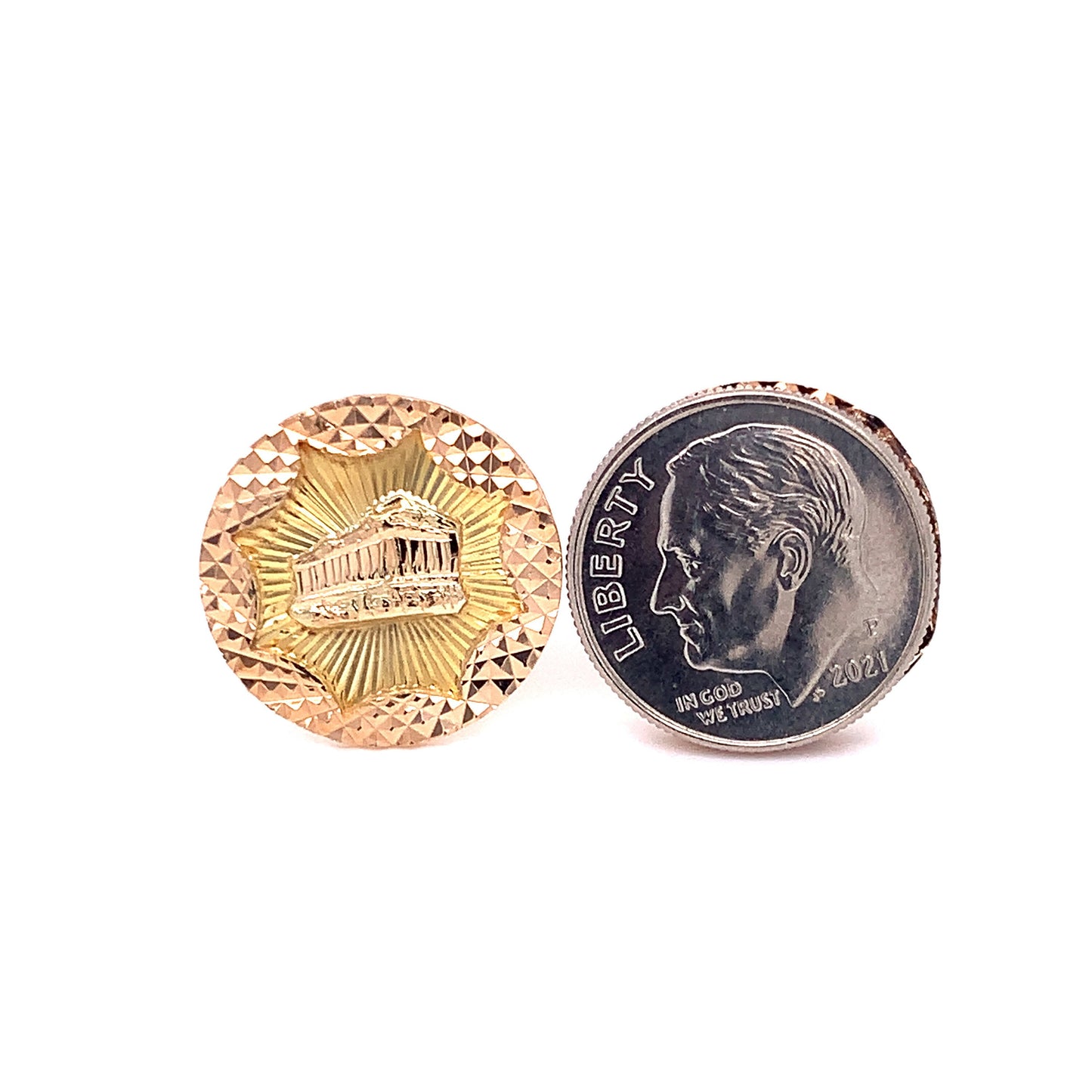 14KT Solid Yellow Gold Cuff Links
