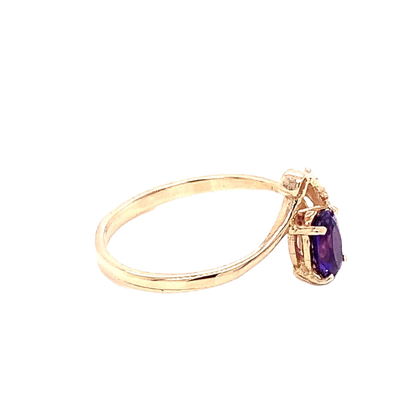 10KT Synthetic Purple Birthstone Ring