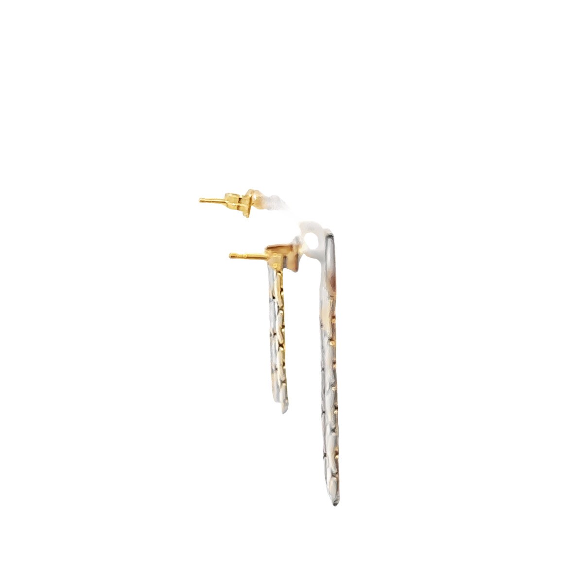 14kt tri color earrings vintage