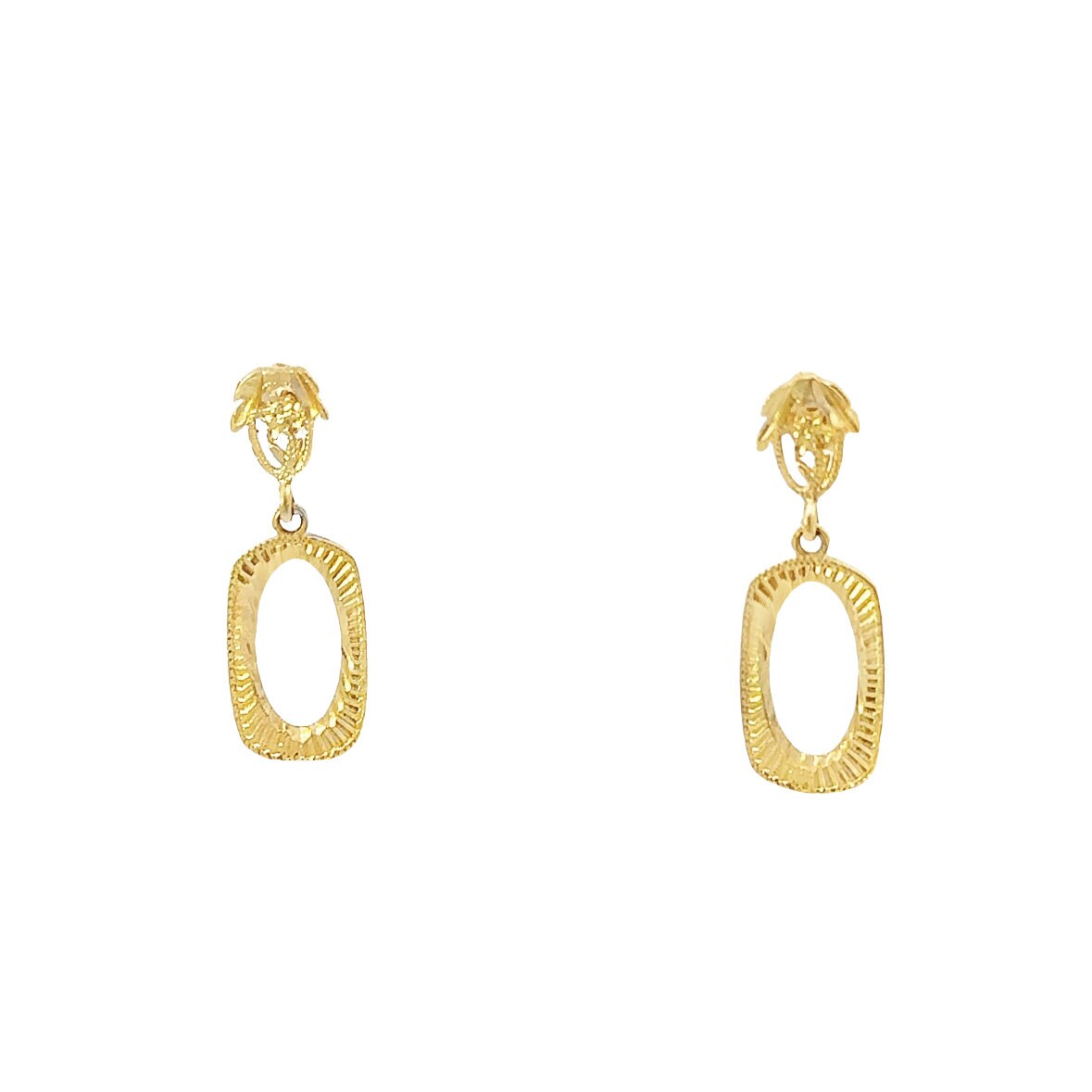 14kt yellow gold earrings vintage