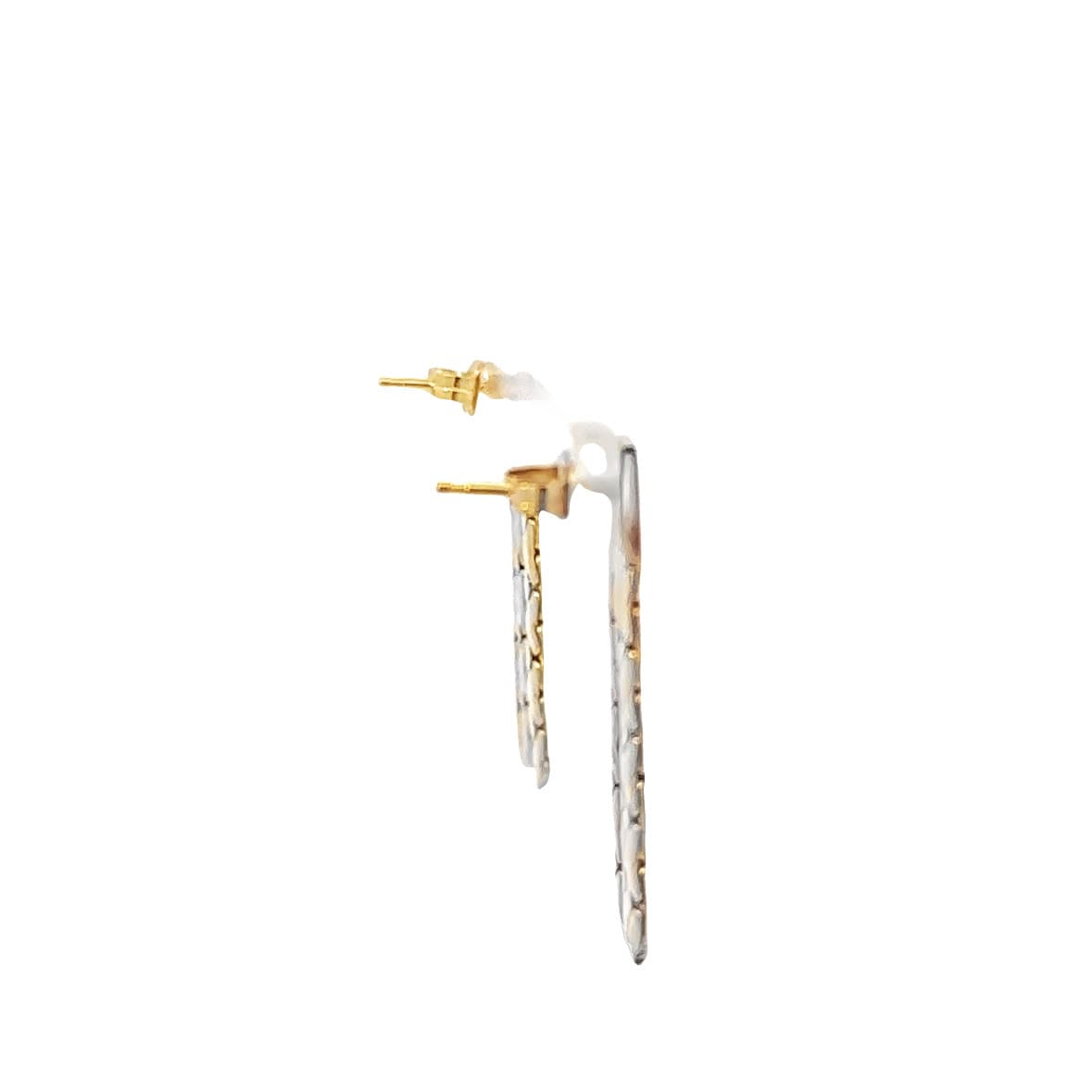 14kt tri color earrings vintage