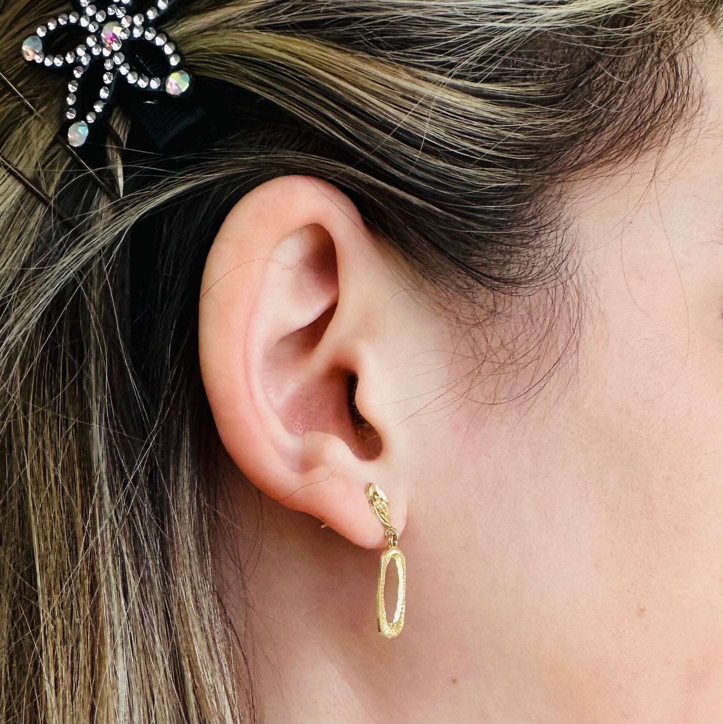 14kt yellow gold earrings vintage