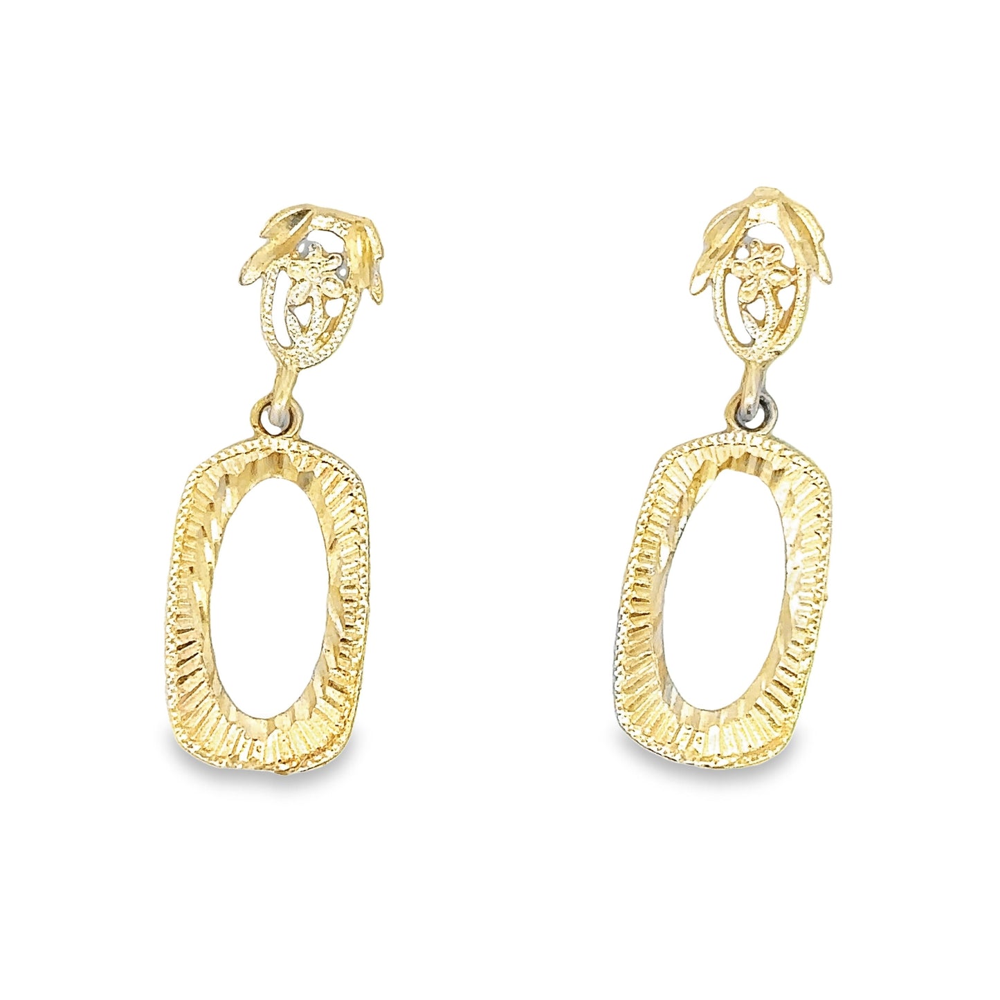 14kt yellow gold earrings vintage