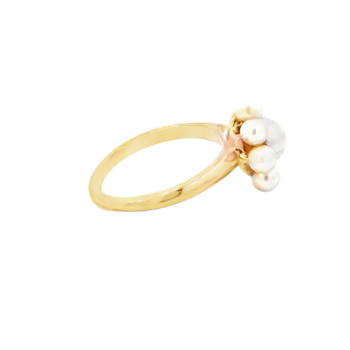 14kt yellow gold pearl vintage ring