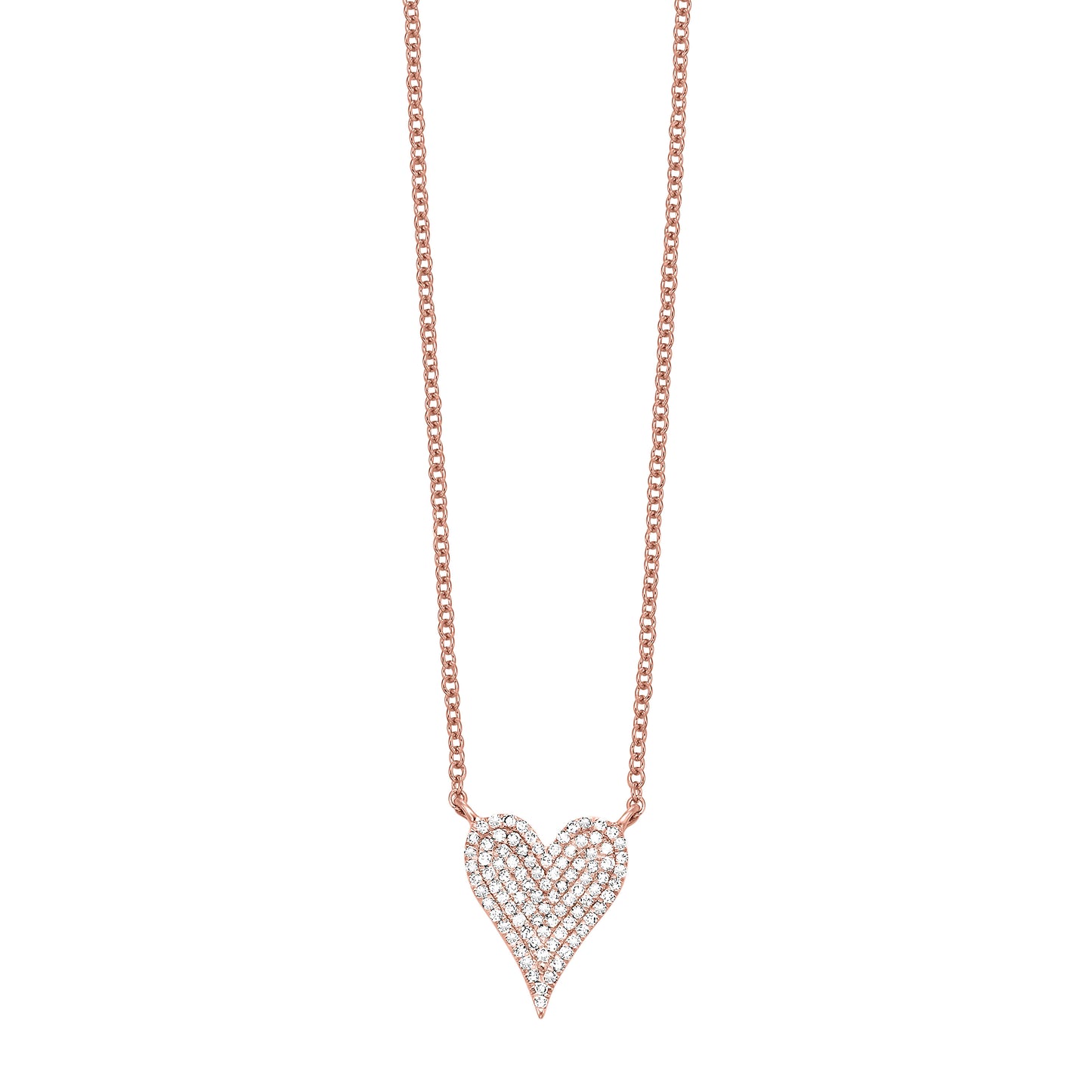 10Kt Rose Gold Diamond Heart (1/5Ctw) Pendant