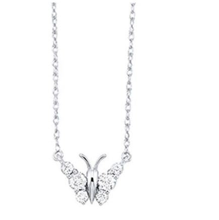 Diamond Butterfly Pendant