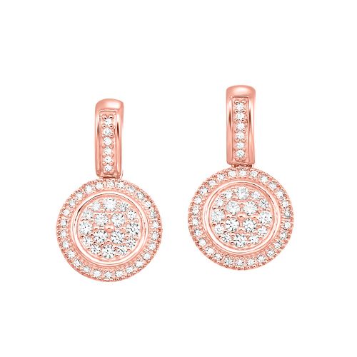 Rose Gold 14kt Diamond Earrings
