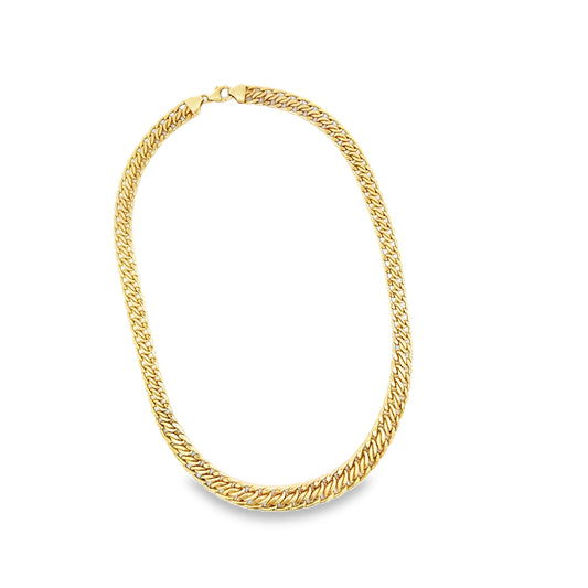 18kt solid yellow gold link chain vintage