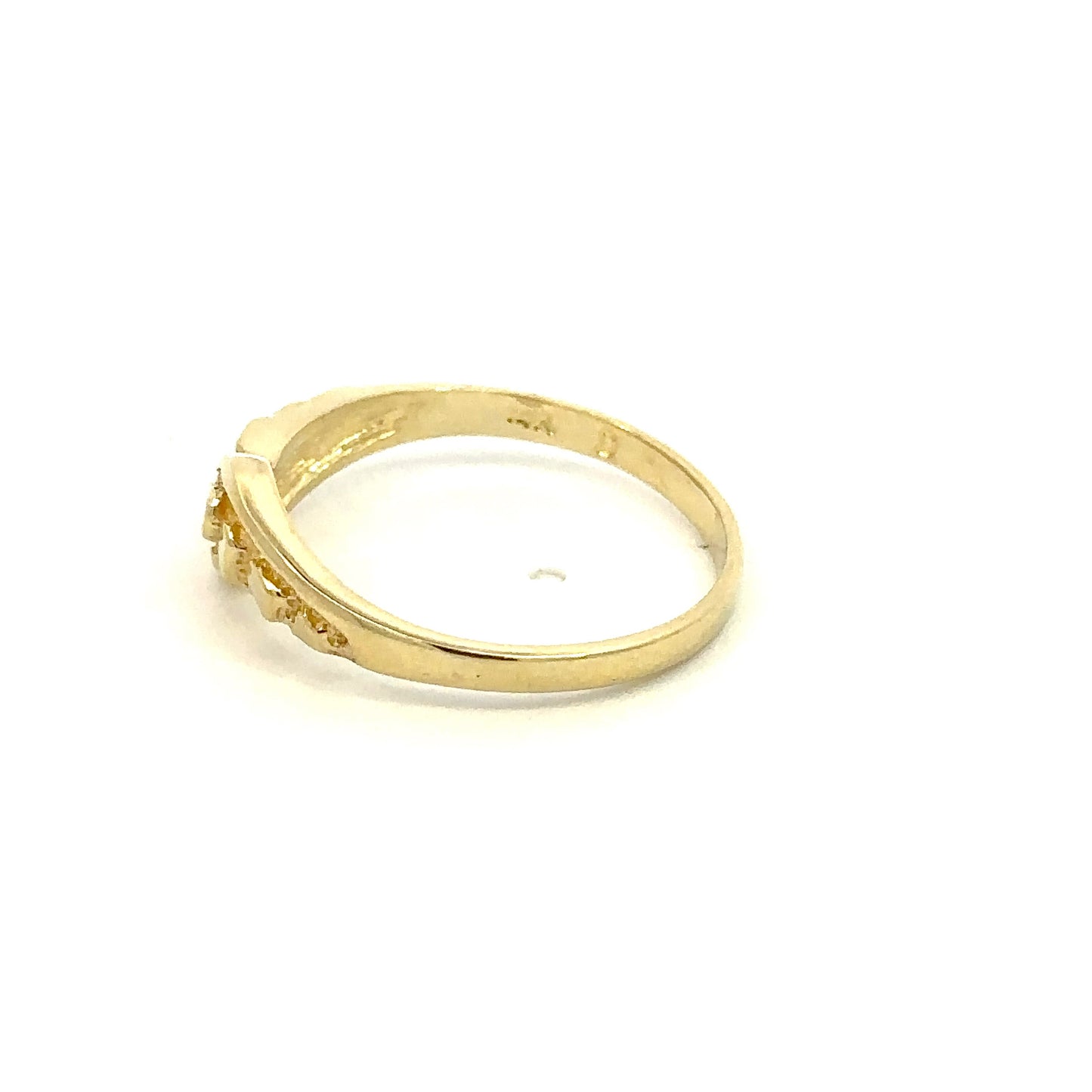 14kt Solid Yellow Gold Nugget Ring Vintage