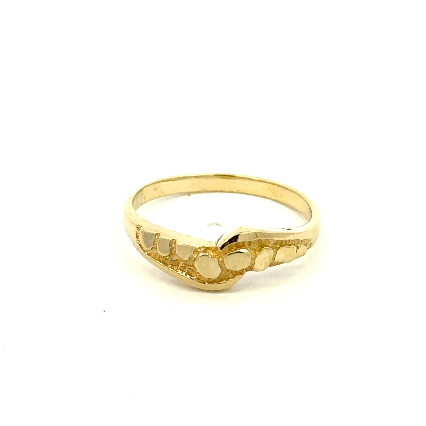 14kt Solid Yellow Gold Nugget Ring Vintage