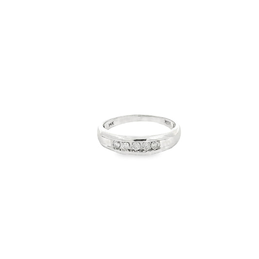 14kt white gold  ring  vintage  channel set
