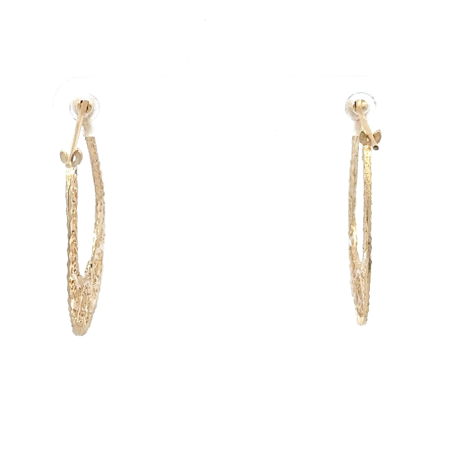 14kt yellow solid gold filigree hoop earrings vintage