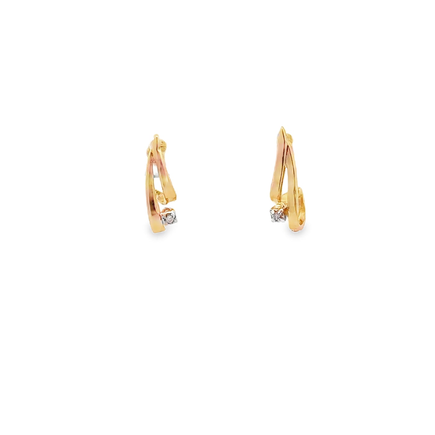 14kt yellow  solid gold  earrings