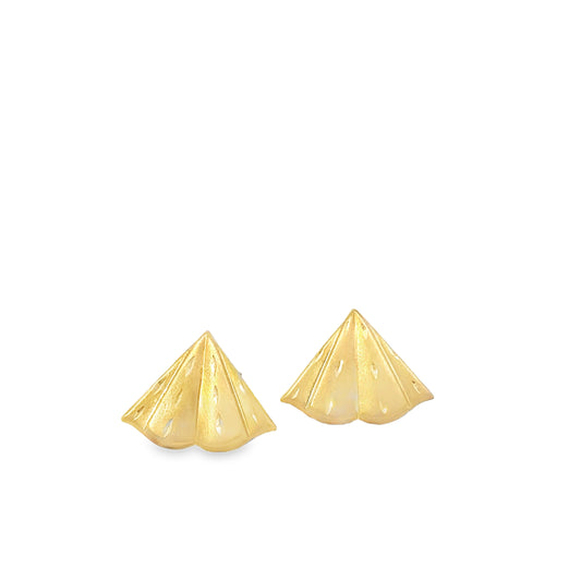 14kt yellow solid gold vintage earrings