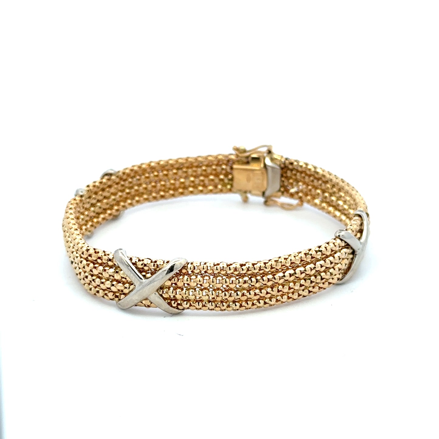 18kt yellow solid gold bracelet vintage