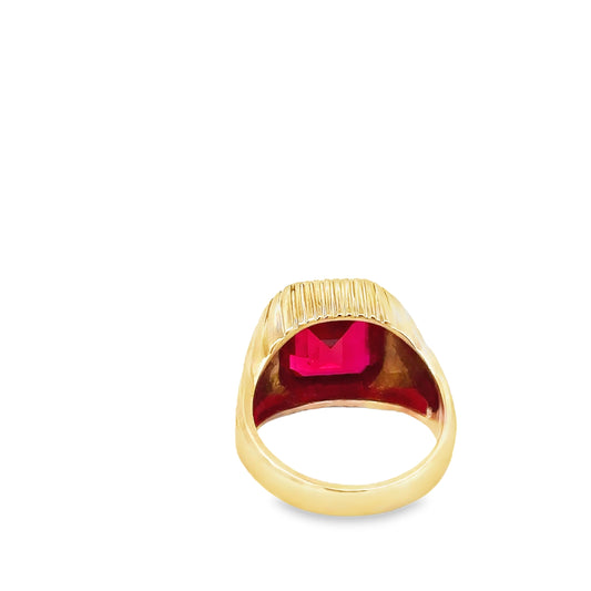 14kt solid yellow gold man vintage ring