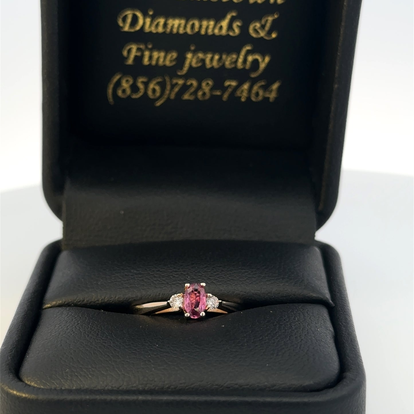 14kt yellow solid  gold ruby and diamond vintage ring