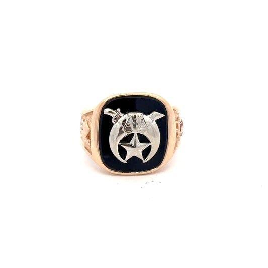 14kt  yellow solid gold  Shriners ring