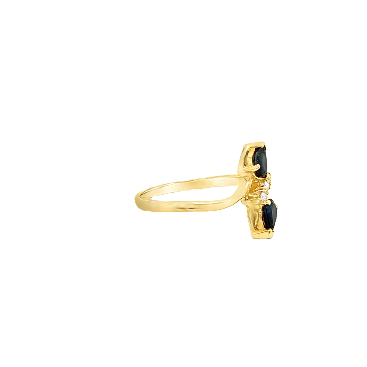 14kt yellow gold sapphire and  diamond ring