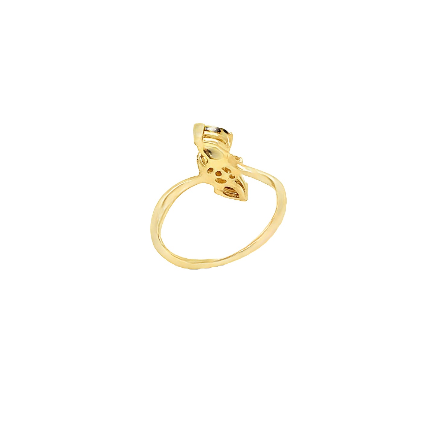 14kt yellow gold sapphire and  diamond ring