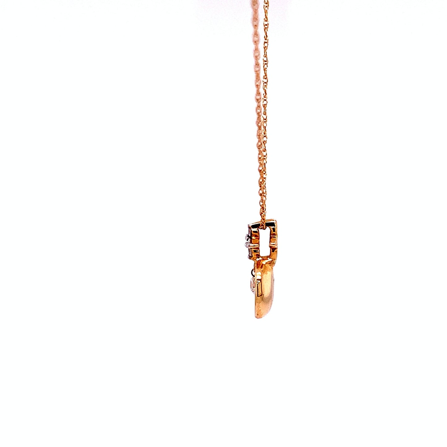 14KT Yellow Gold Dancing Diamond Pendant