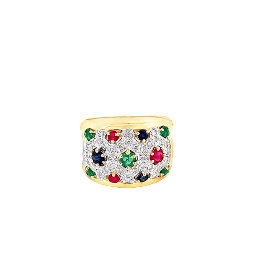 14KT Yellow Gold Multi-Stone Ring