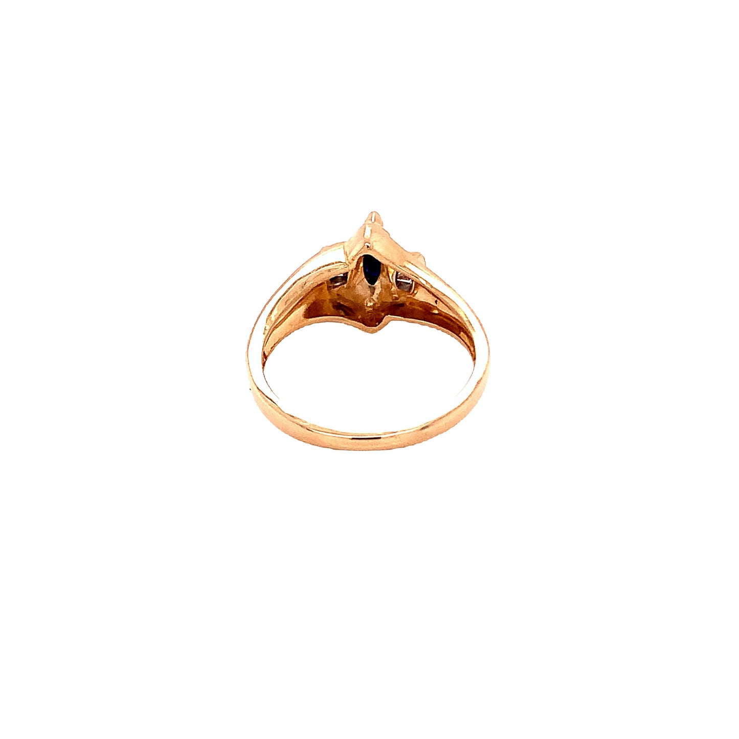 14KT Yellow Gold Ring 1/3 Sapp 10CTW bag Diamond