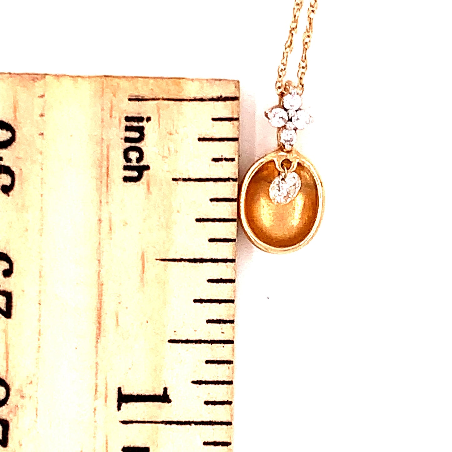 14KT Yellow Gold Dancing Diamond Pendant