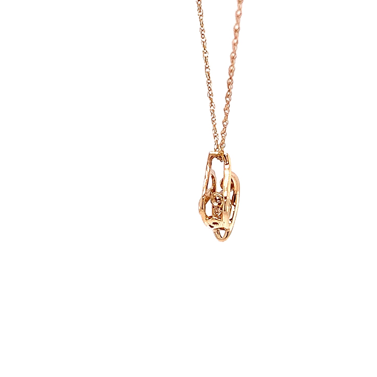 10KT Yellow Gold Rythm of Love Pendant with Diamond