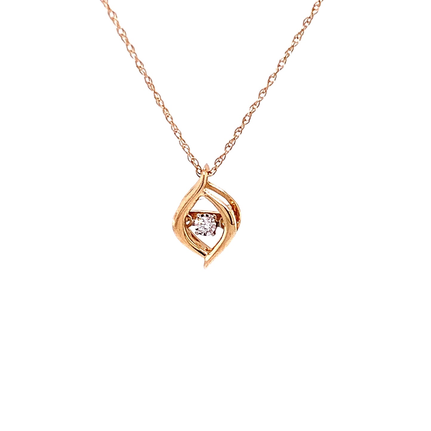 10KT Yellow Gold Rythm of Love Pendant with Diamond