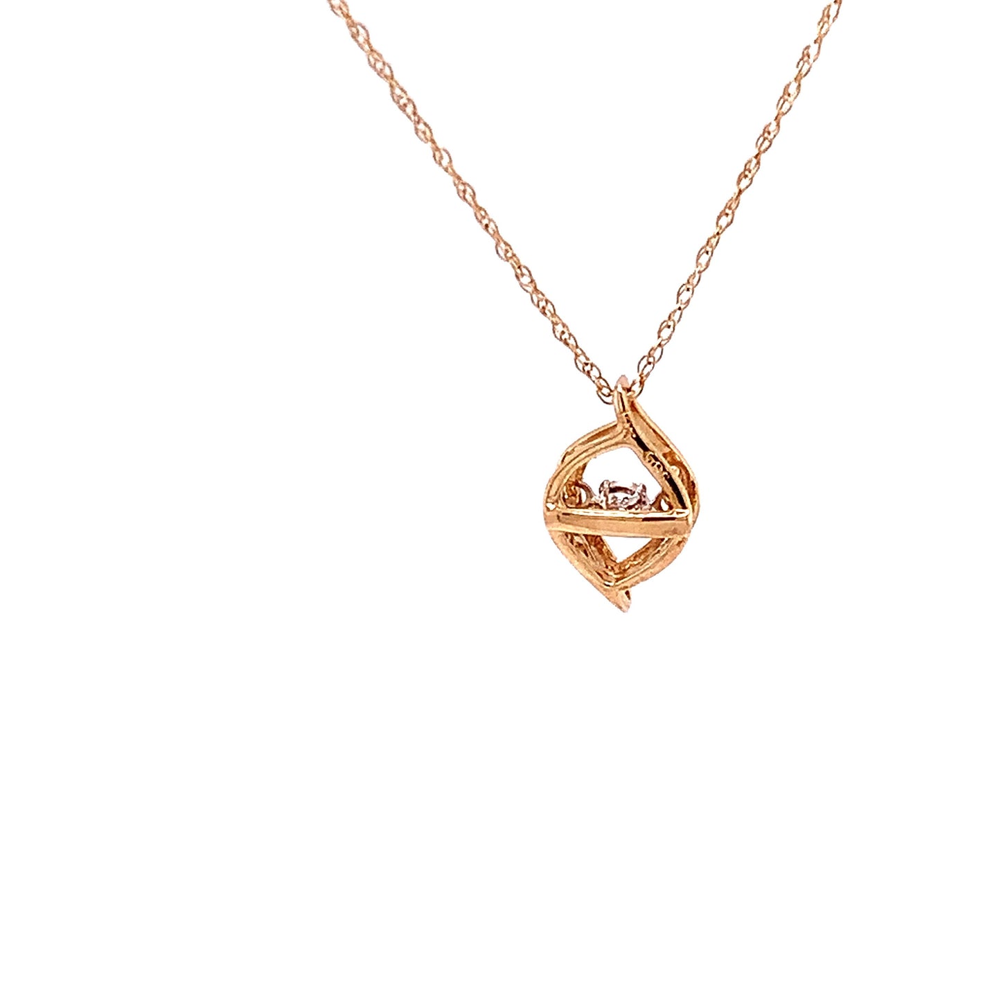 10KT Yellow Gold Rythm of Love Pendant with Diamond