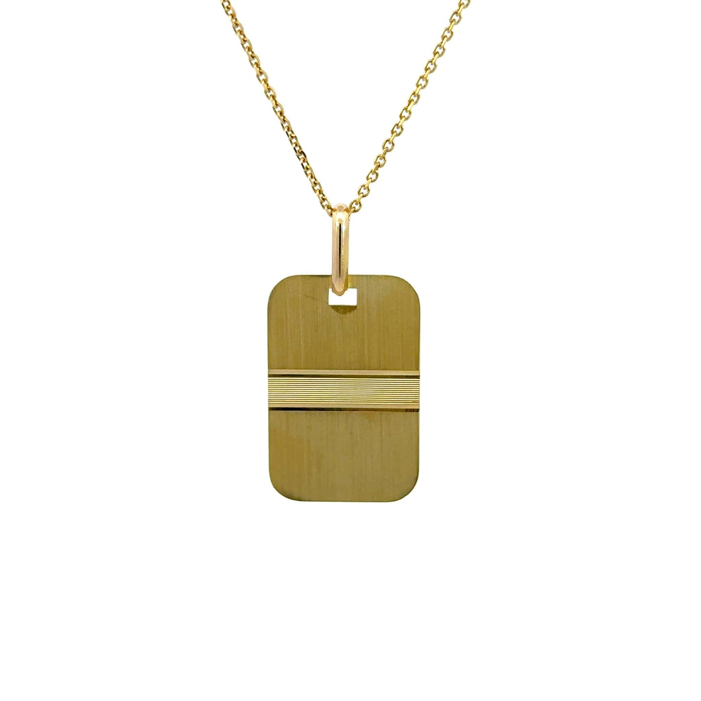 personalized engraved pendant 14kt yellow solid gold