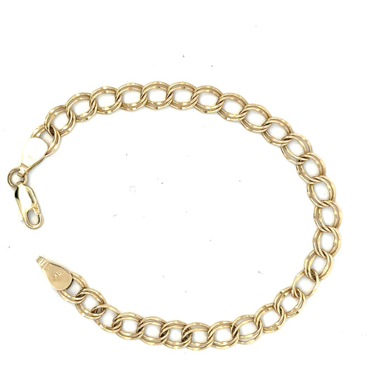 14kt yellow gold charm  vintage bracelet