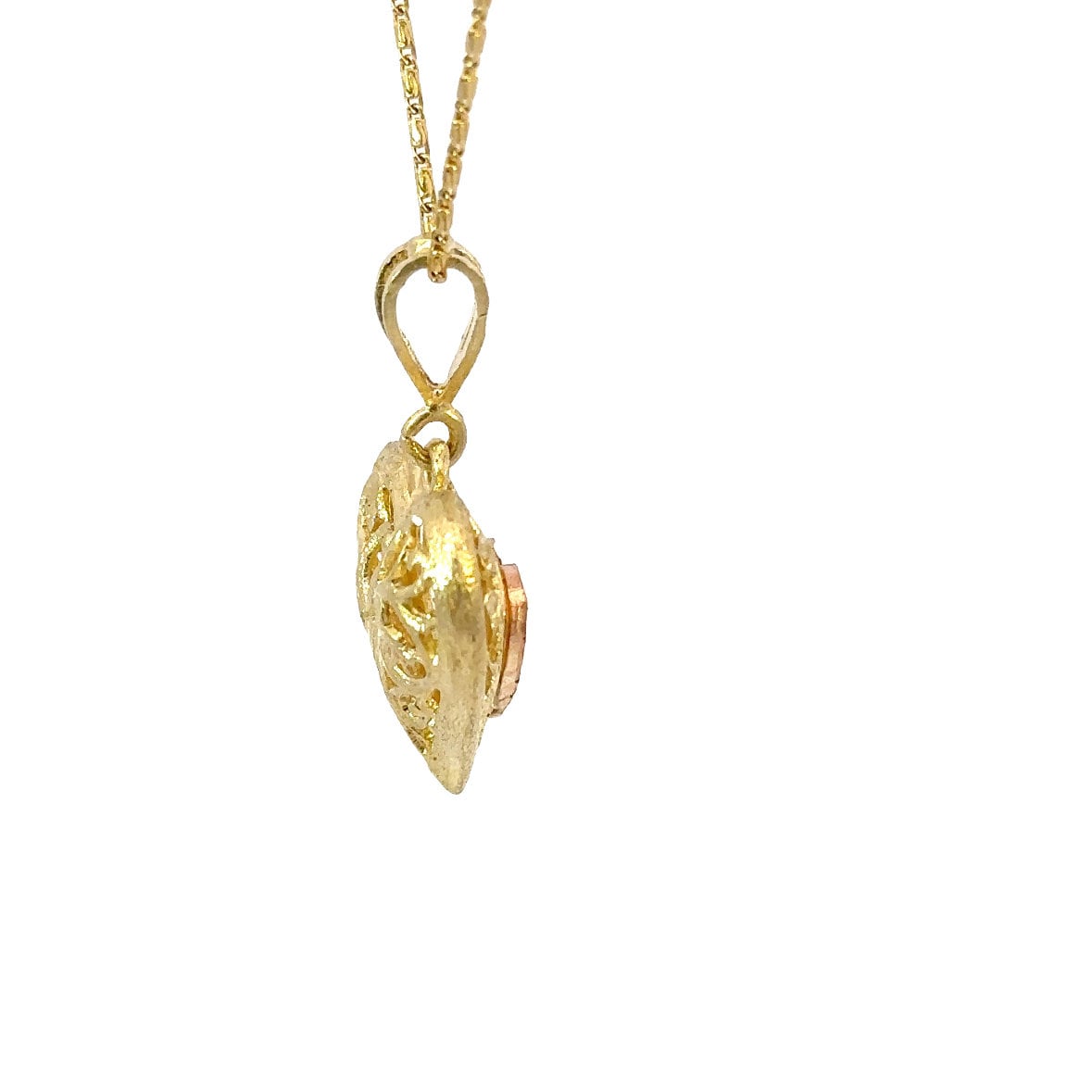 heart  pendant  14kt  tri -color  gold not plated