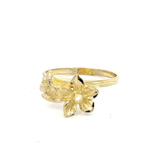 Flower ring 14kt solid gold